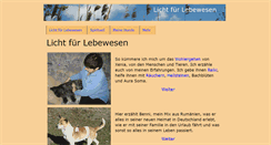 Desktop Screenshot of licht-fuer-lebewesen.de